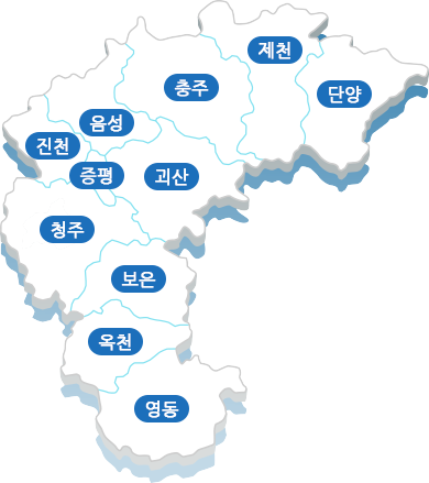 충청북도 지도